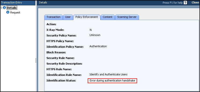 HTTP Error 553 due to Authentication Failure (9.0, NG 1000, NG 5000, NG ...