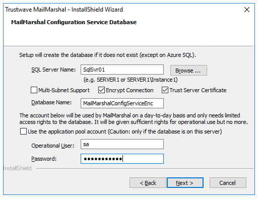 installation-configdb
